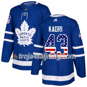 Toronto Maple Leafs tröja Nazem Kadri 43 Adidas 2017-2018 Blå USA Flag Fashion Authentic - NHL Tröjor Herr